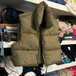 Amazon Olive Green Puffer Vest